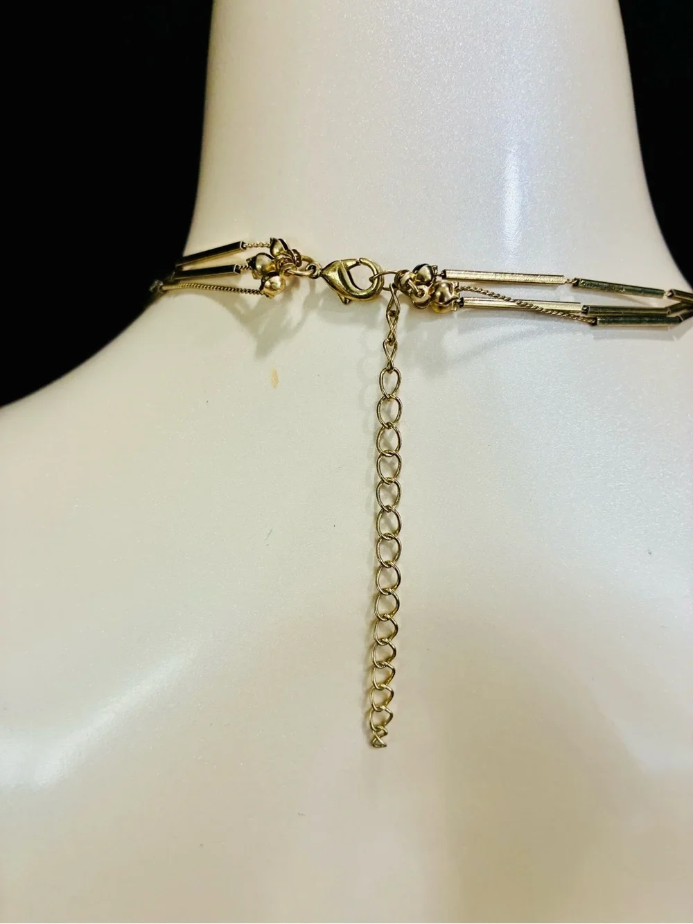 Gold Layered Bar Link Necklace for Women Bohemian Beach Chic Sexy Timeless EUC